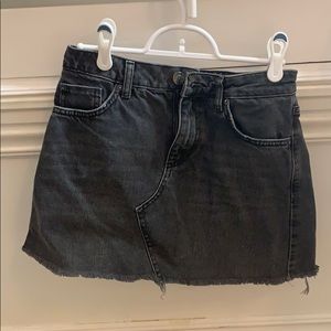 BDG black denim skirt